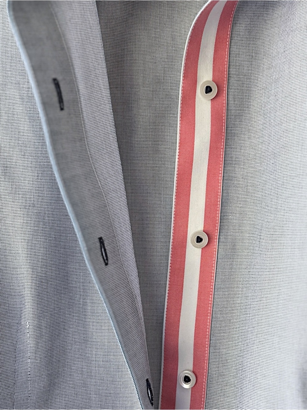 FOXCROFT NWOT BUTTON DOWN LIGHT BLUE SHIRT STRIPED CUFFS & PLACKET NO IRON | 12 - Picture 4 of 11